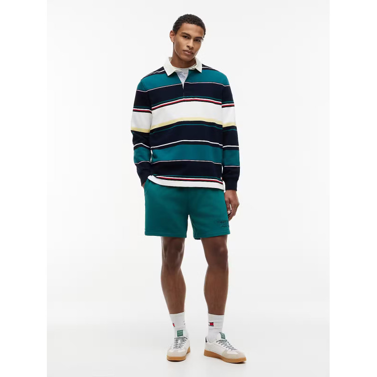 pôle homme  tommy hilfiger tjm rlx stripe rugby ext