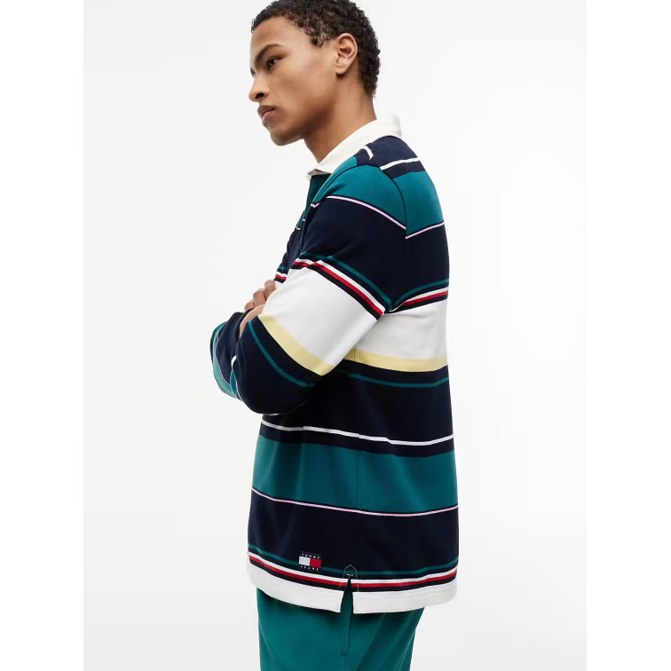 pôle homme  tommy hilfiger tjm rlx stripe rugby ext
