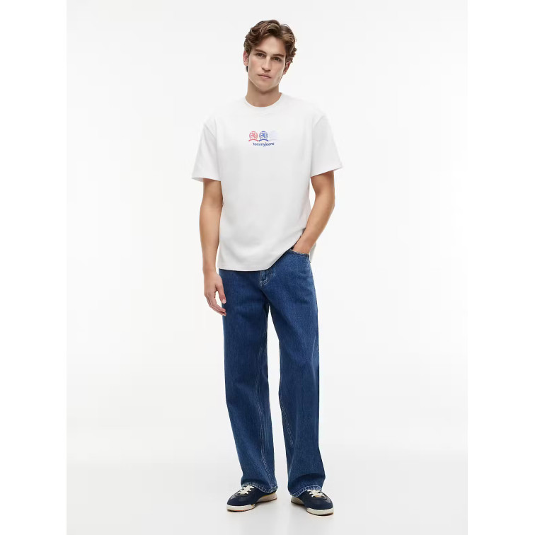 t-shirt homme  tommy hilfiger tjm rlx crest repeat ss t