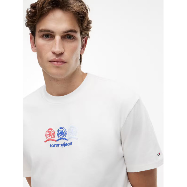 t-shirt homme  tommy hilfiger tjm rlx crest repeat ss t