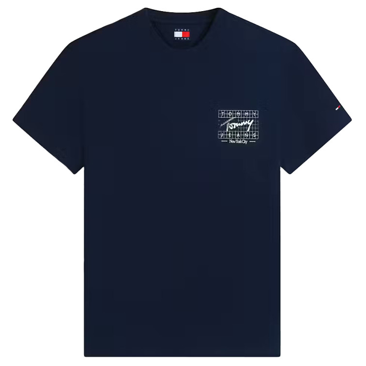 t-shirt homme  tommy hilfiger tjm reg sign flag ss tee ext