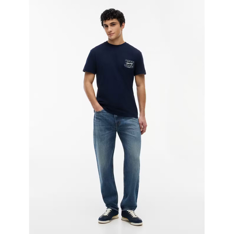 t-shirt homme  tommy hilfiger tjm reg sign flag ss tee ext