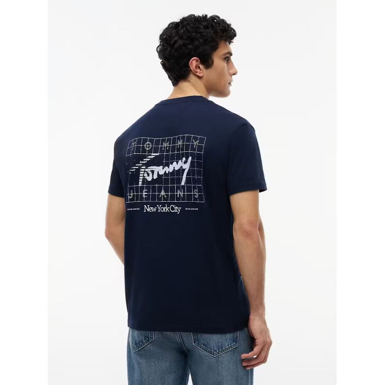 t-shirt homme  tommy hilfiger tjm reg sign flag ss tee ext