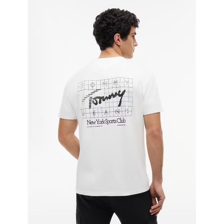 t-shirt homme  tommy hilfiger tjm reg sign flag ss tee ext