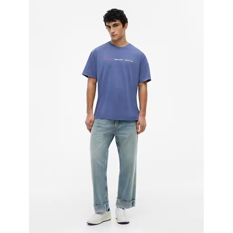 t-shirt homme  tommy hilfiger tjm reg tj repeat ss tee