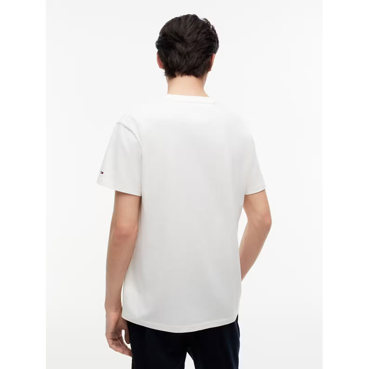 t-shirt homme  tommy hilfiger tjm reg photo flag ss tee