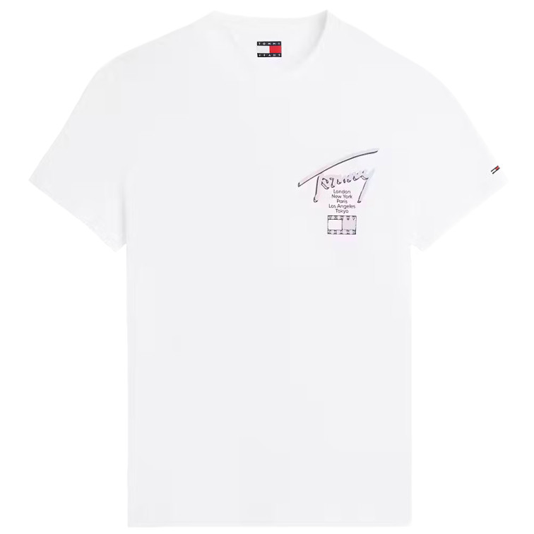 t-shirt homme  tommy hilfiger tjm reg city sign ss tee ext