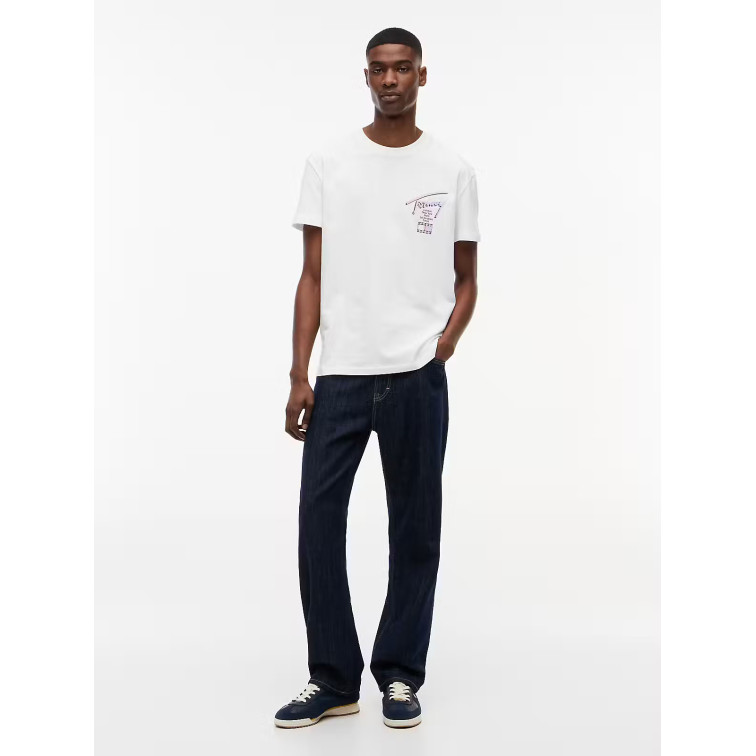 t-shirt homme  tommy hilfiger tjm reg city sign ss tee ext