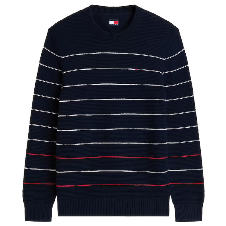 maillot homme  tommy hilfiger tjm slim stripe sweater ext