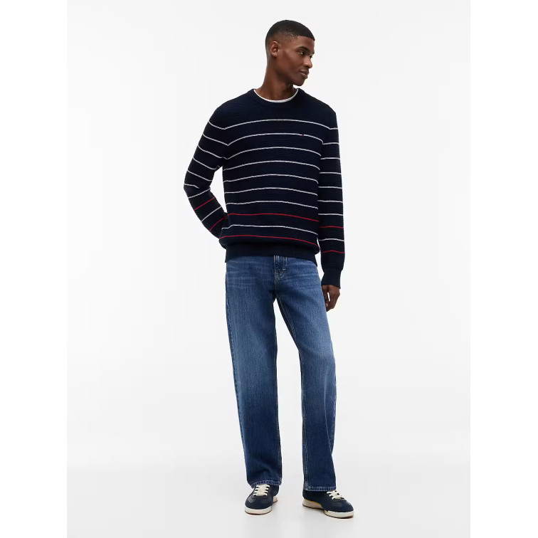 maillot homme  tommy hilfiger tjm slim stripe sweater ext