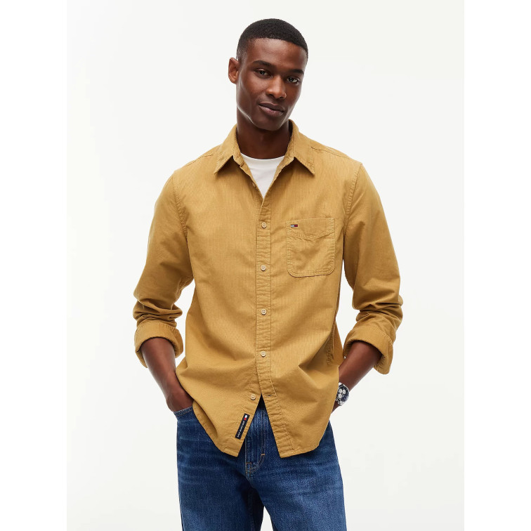 chemise homme  tommy hilfiger tjm reg baby corduroy shirt ex