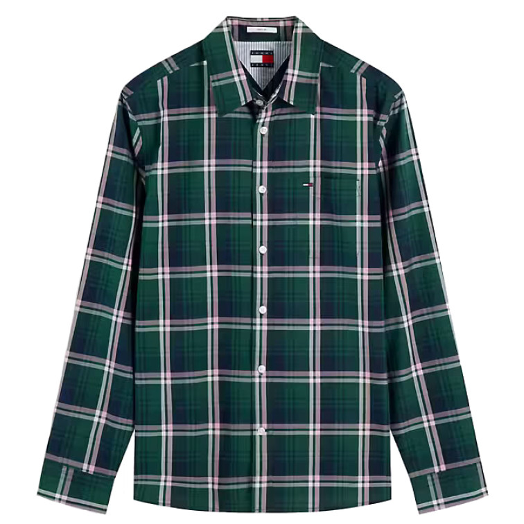chemise homme  tommy hilfiger tjm reg poplin pattern shirt