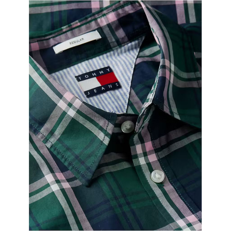 chemise homme  tommy hilfiger tjm reg poplin pattern shirt