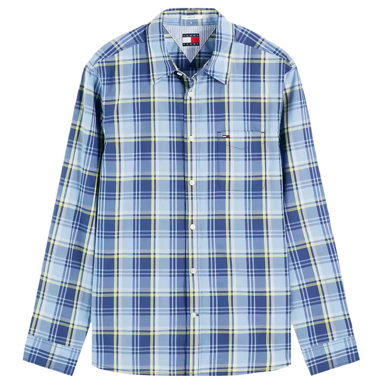 chemise homme  tommy hilfiger tjm reg poplin pattern shirt