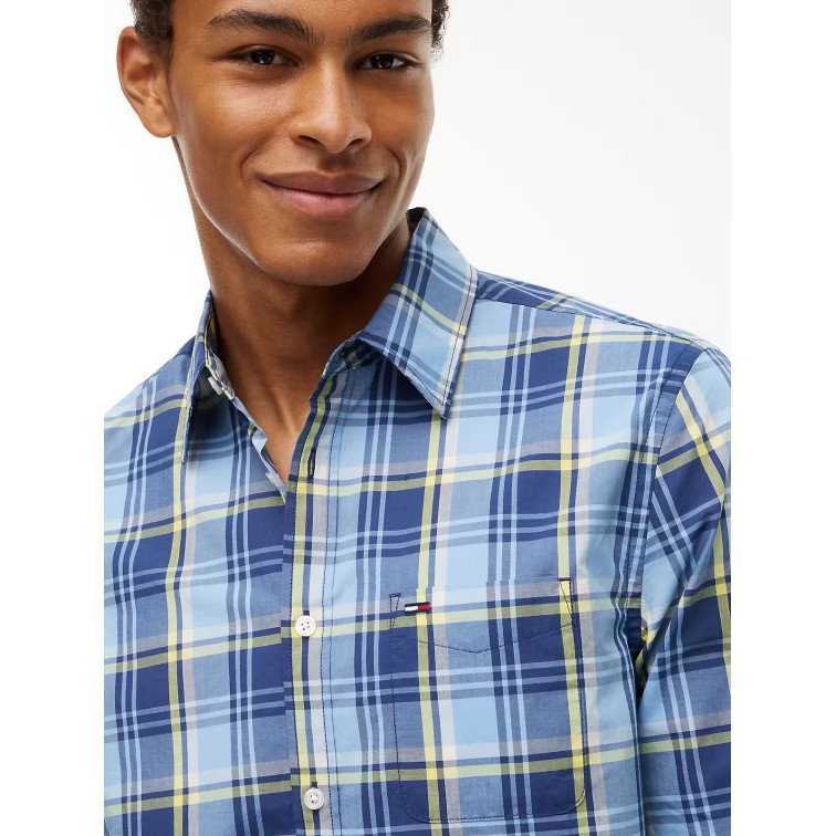 chemise homme  tommy hilfiger tjm reg poplin pattern shirt