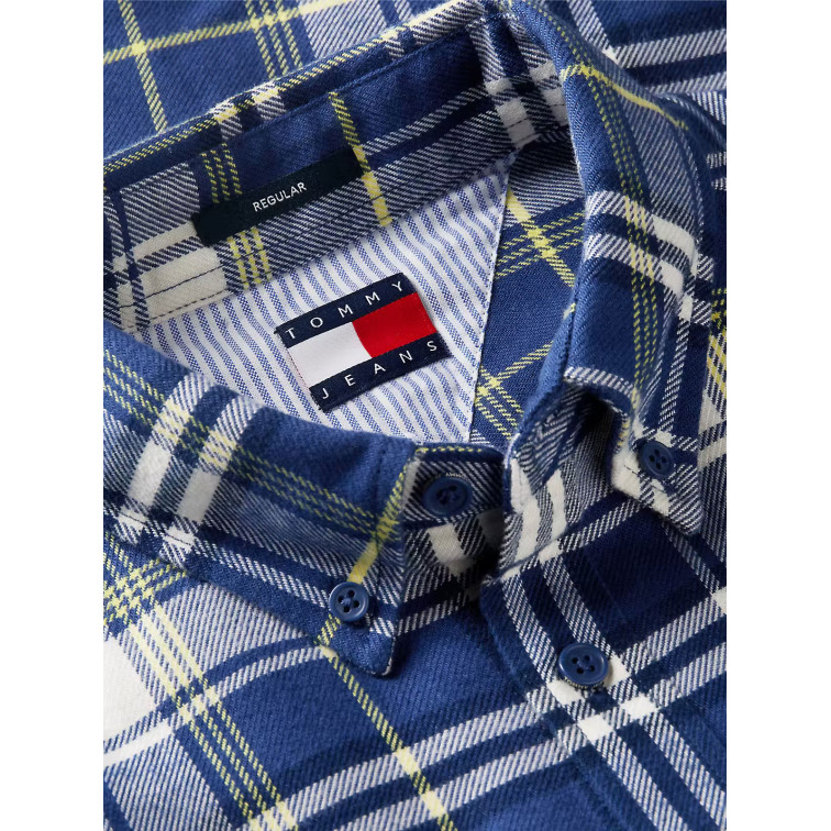 chemise homme  tommy hilfiger tjm reg flannel check shirt ex