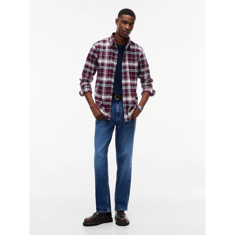 chemise homme  tommy hilfiger tjm reg flannel check shirt ex