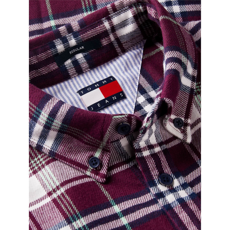 chemise homme  tommy hilfiger tjm reg flannel check shirt ex
