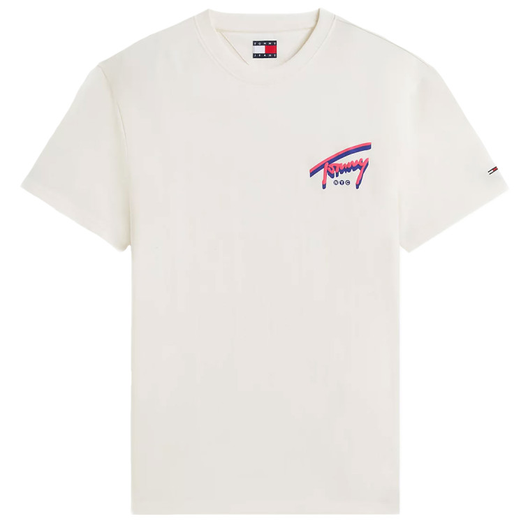 t-shirt homme  tommy hilfiger tjm reg sign backprint tee ext