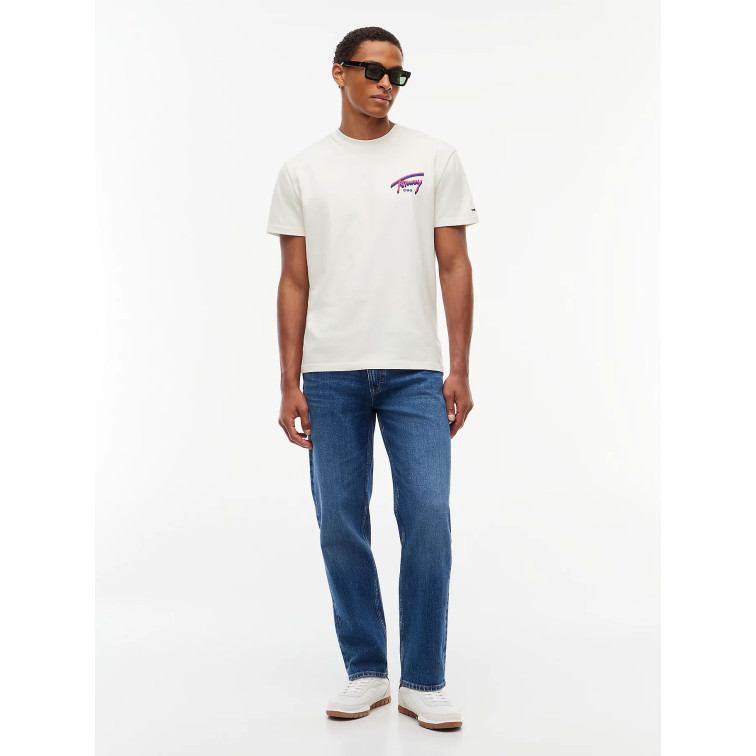 t-shirt homme  tommy hilfiger tjm reg sign backprint tee ext