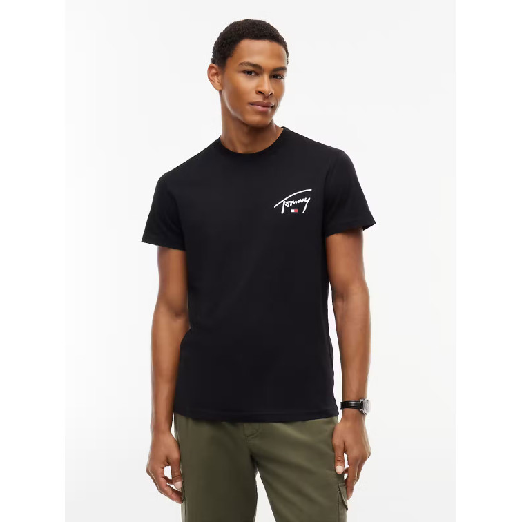 t-shirt homme  tommy hilfiger slim fit signature graphic tee