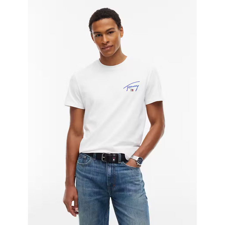 t-shirt homme  tommy hilfiger slim fit signature graphic tee