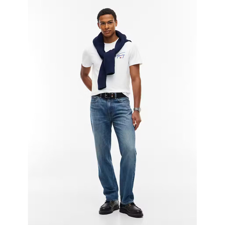 t-shirt homme  tommy hilfiger slim fit signature graphic tee