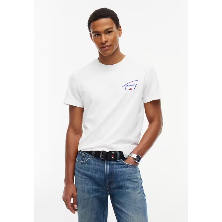 t-shirt homme  tommy hilfiger slim fit signature graphic tee