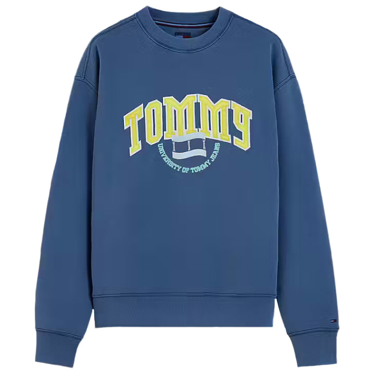 sweat-shirt homme  tommy hilfiger tjm rlx varsity crest cnck