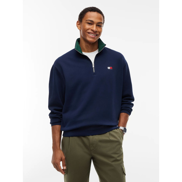 sweat-shirt homme  tommy hilfiger tjm rlx branded collar qz ext