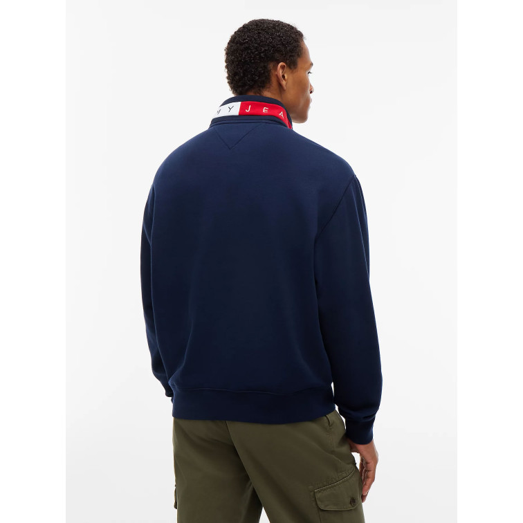 sweat-shirt homme  tommy hilfiger tjm rlx branded collar qz ext