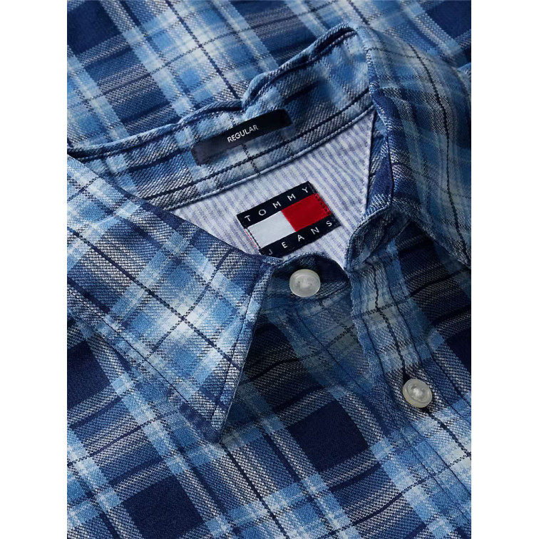 chemise homme  tommy hilfiger tjm reg dobby check shirt ext
