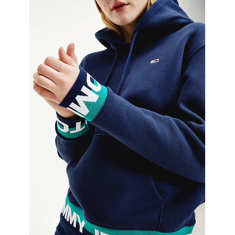 sweat-shirt femme  th tjw branded hem hoodie