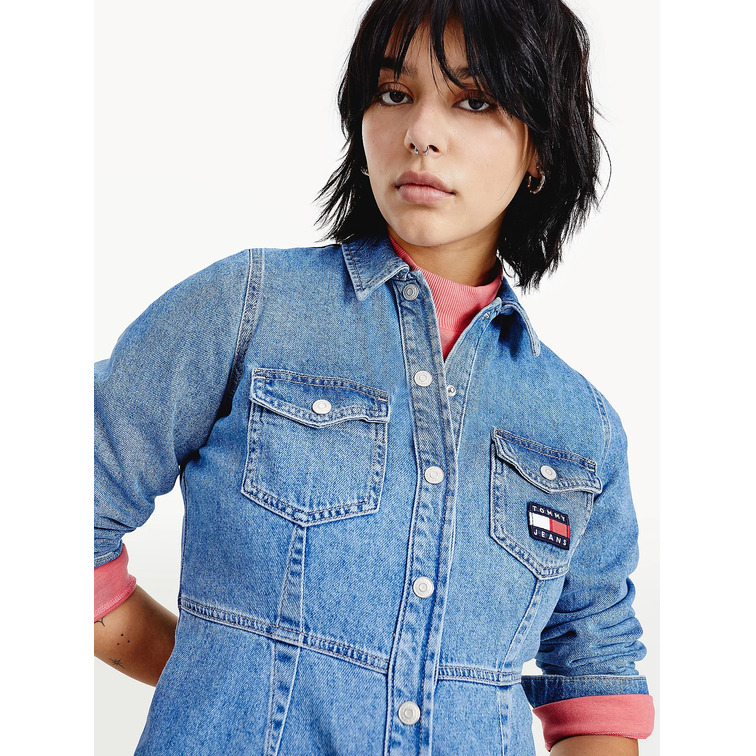 robe femme  th slim denim dress ce813