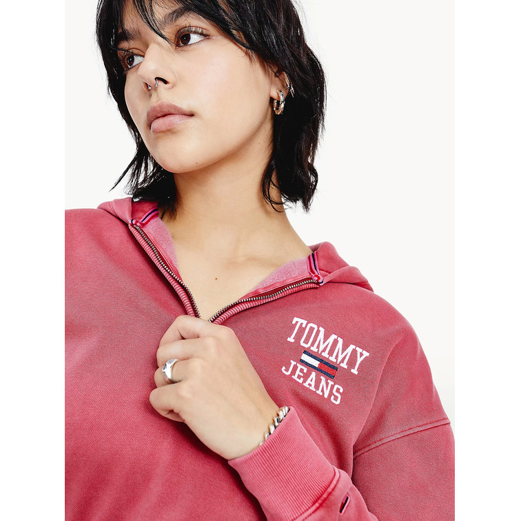 sweat-shirt femme  th tjw super crop college logo