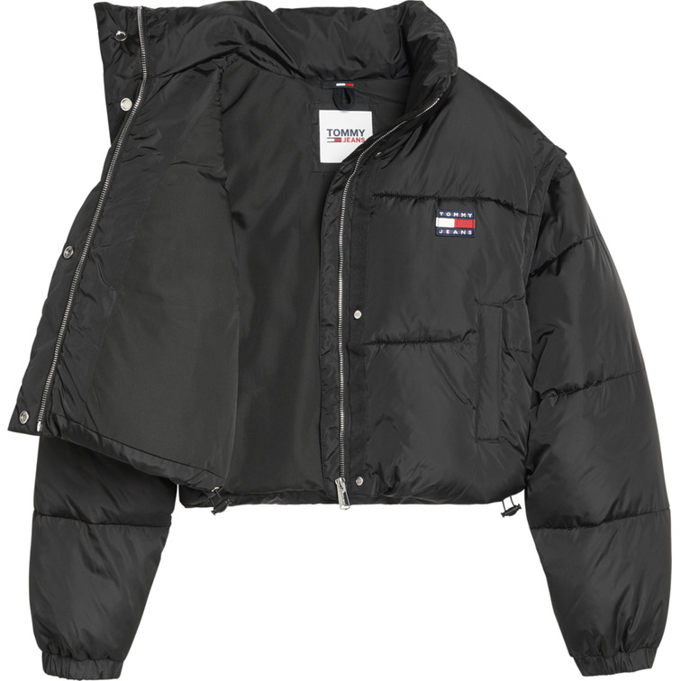 doudoune courte convertible en gilet femme tommy jeans