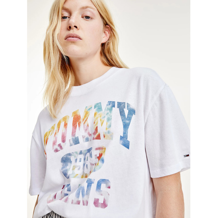 t-shirt femme  th tjw ovrszd tie dye 3 ss