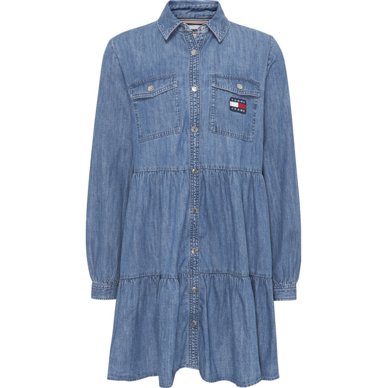 robe femme  th tjw chambray tiered shirt dres