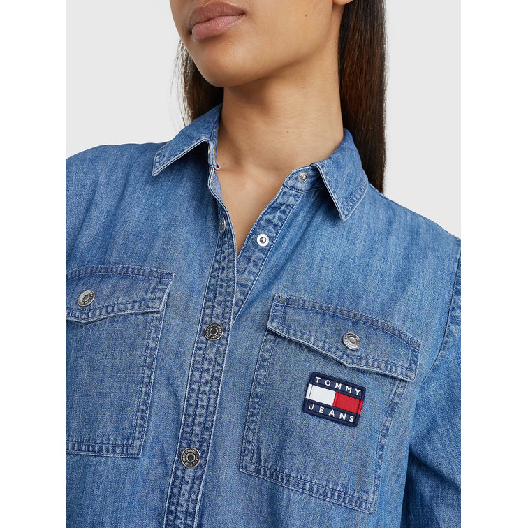 robe femme  th tjw chambray tiered shirt dres