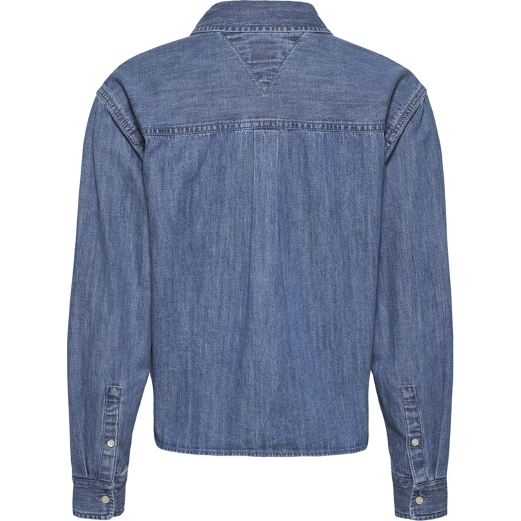femme tjw front tie chambray shirt 1a5