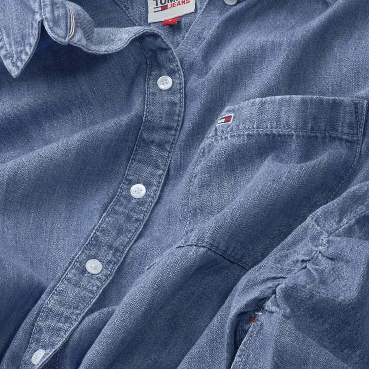 femme tjw front tie chambray shirt 1a5
