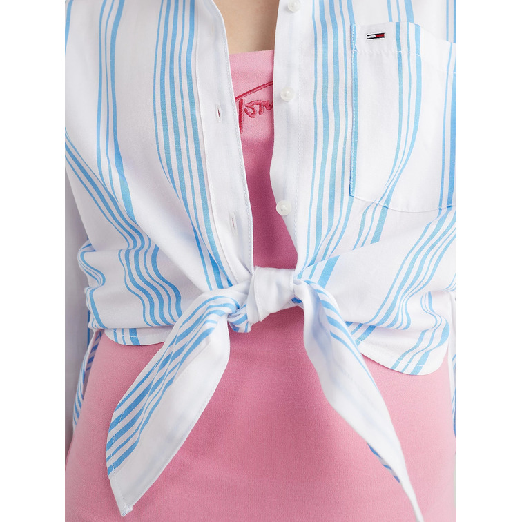 femme tjw front tie stripe shirt cy0
