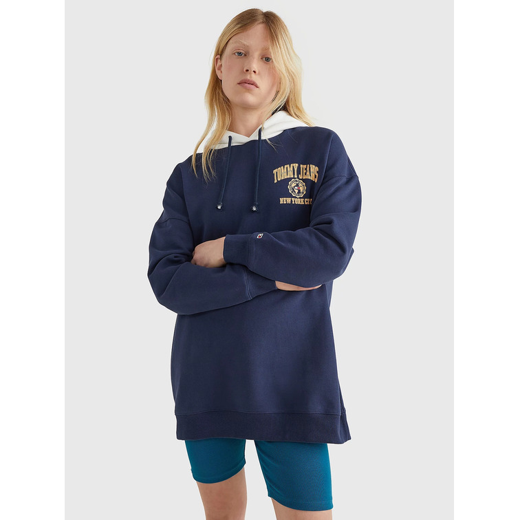 sweat-shirt femme  th tjw ovrszd college logo hoodie