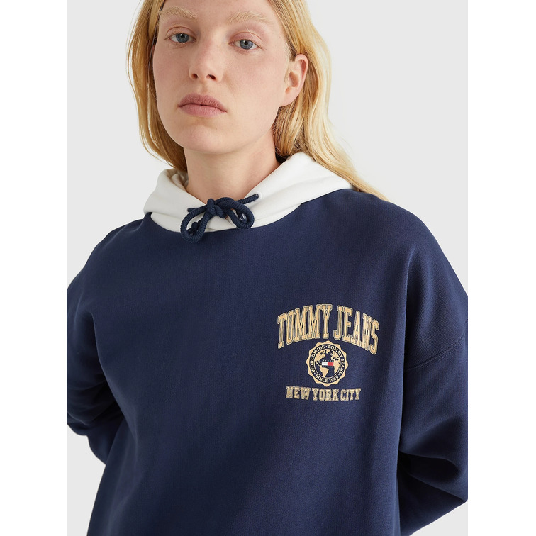 sweat-shirt femme  th tjw ovrszd college logo hoodie