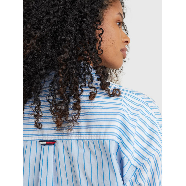 chemise femme  th tjw stripe cblk front knot shi