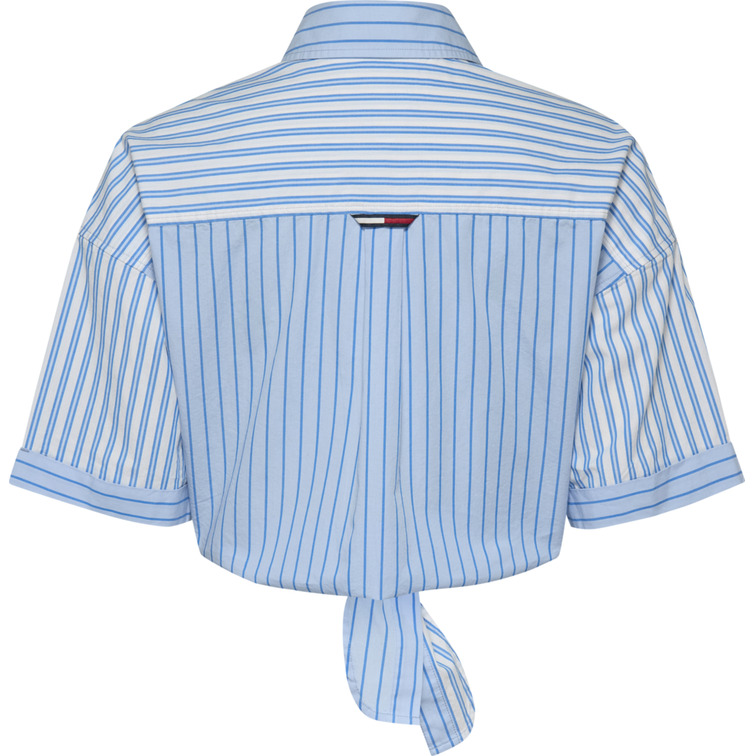 chemise femme  th tjw stripe cblk front knot shi