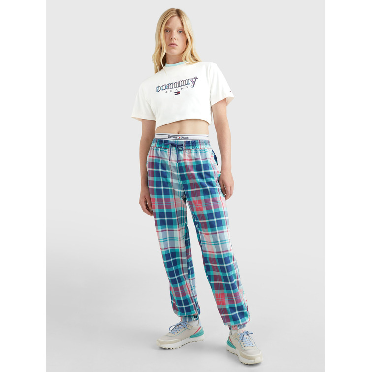 t-shirt femme  th tjw cls tartan 1 tee