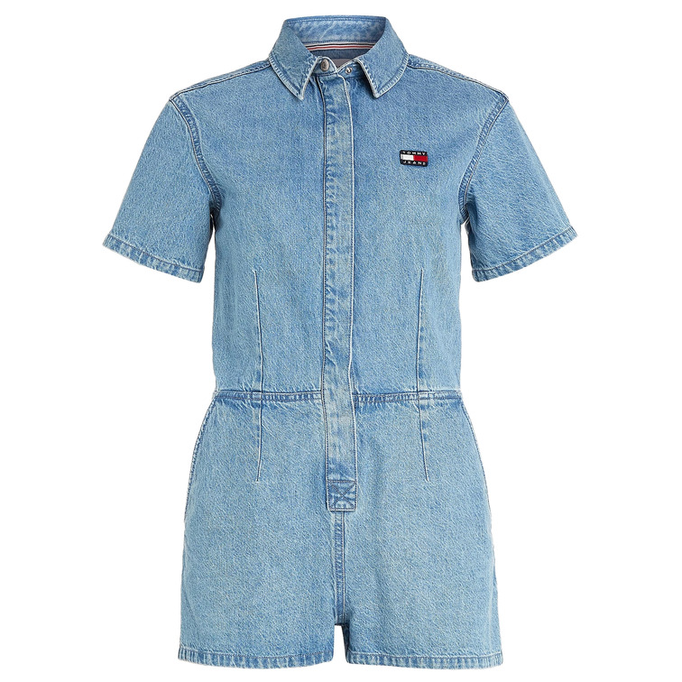 robe femme  th tjw badge denim playsuit