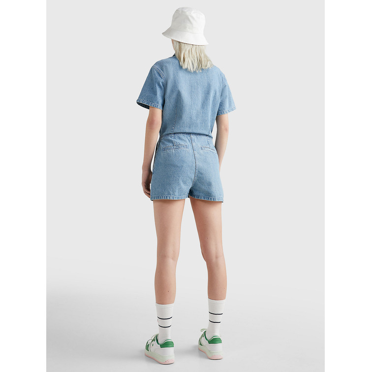 robe femme  th tjw badge denim playsuit