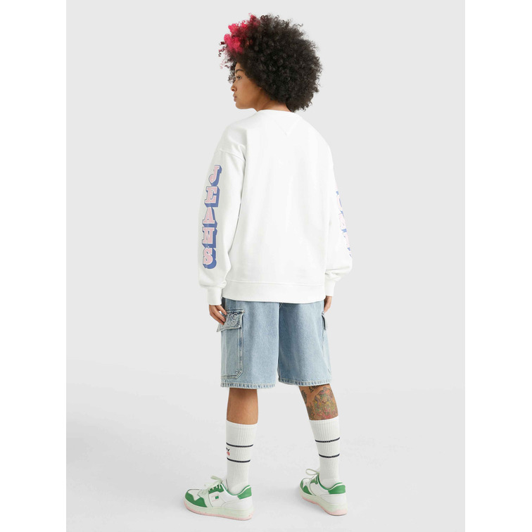 sweat-shirt femme  th tjw rlx pop badge crew